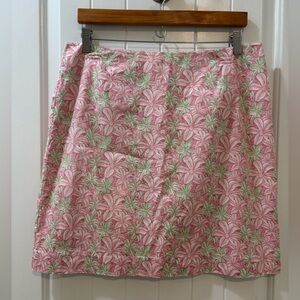 Vineyard Vines Floral Mini Skirt Size 10 Light Pink & Green Soft Girl Aesthetic